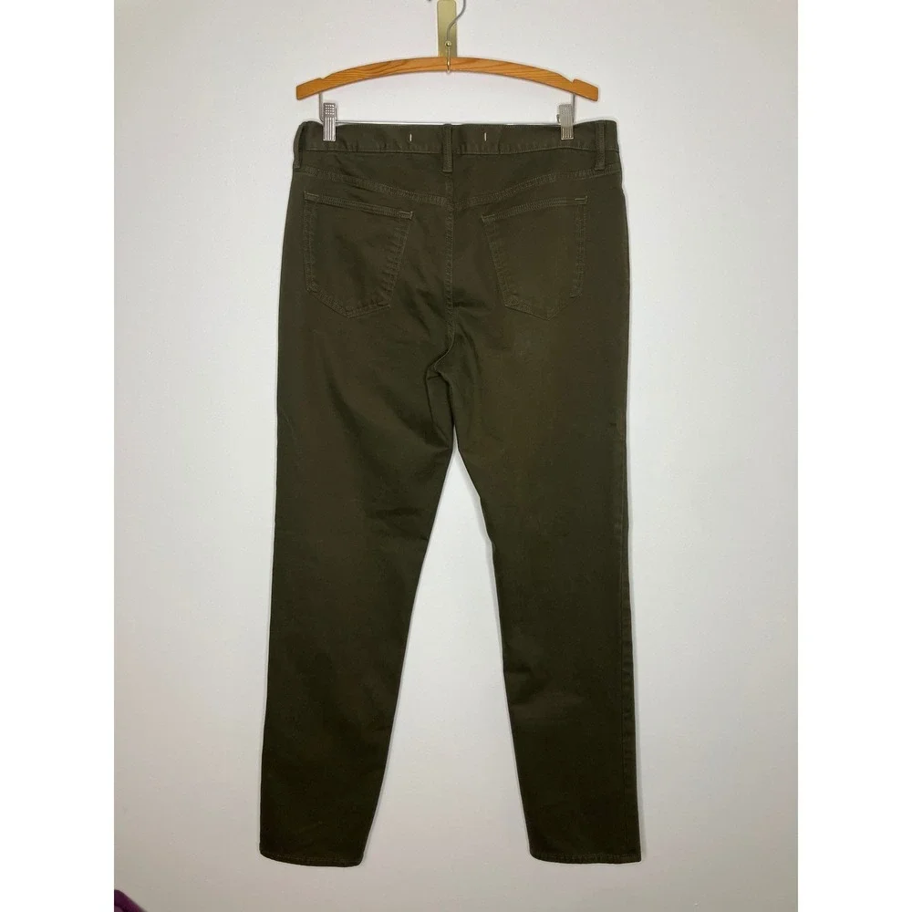 Banana Republic slim fit traveler pants olive green men's size‎ 35 x 34 business